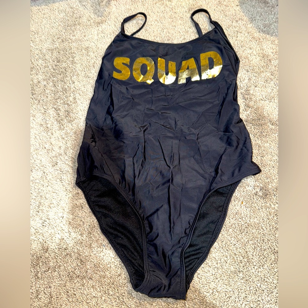 Brand new Black and Gold 'SQUAD' Swimsuit